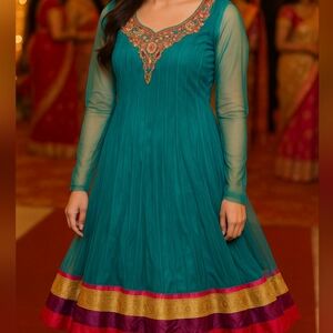 Beautiful green Anarkali Dress